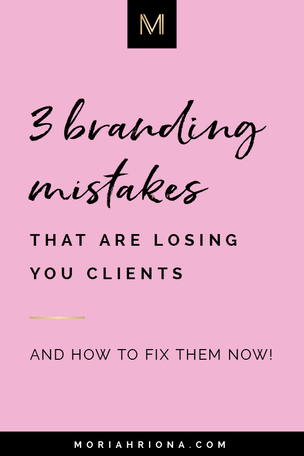 Brand Identity: The 3 Biggest Mistakes Small Businesses Make With Visual Branding | Avoid these newbie brand mistakes that could be costing you money and clients in your small business! #smallbusiness #branding #marketing #entrepreneur