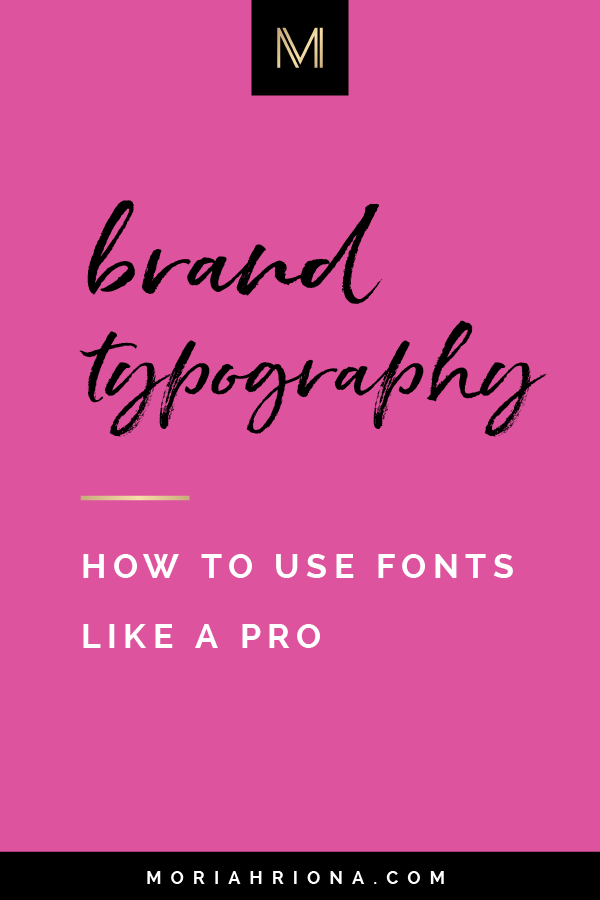 Brand Identity Design: How To Use Fonts In Your Brand | Wondering how to pick the best fonts for your brand? Click through for typography tips to look like a pro graphic designer. #branding #graphicdesign #typography #fonts