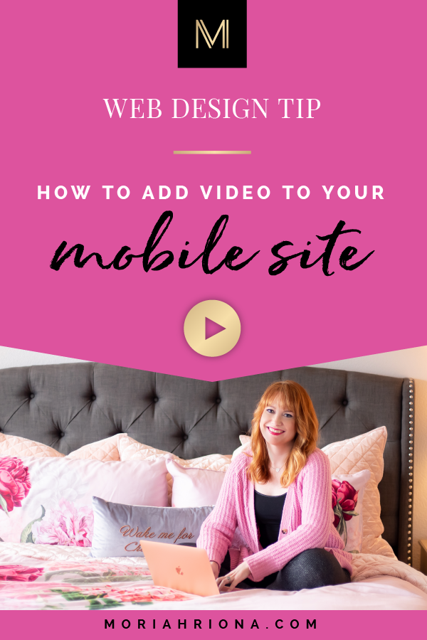 Showit Website Design: How To Include Background Videos On Your Mobile Site | Bummed that you can't add videos to your mobile Showit 5 site? Well, guess what—you can! Click through to learn my favorite Showit tip and secret trick for adding video to your photography website! #design #photographers #templates #websitedesign