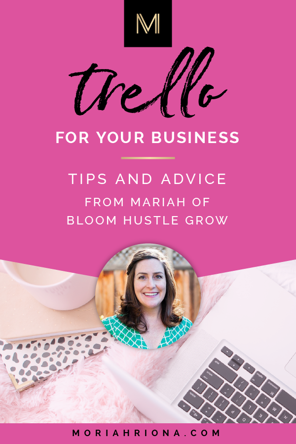 Trello Project Management: Interview with Mariah of Bloom Hustle Grow | Wondering how to get organized and stay on top of important tasks in your business? This video is for you! Hit play to learn some of the best Trello tips, hacks and inspiration from Trello expert, Mariah! #trello #projectmanagement #business #organization