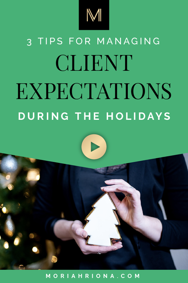 Struggling with managing your client expectations (and your own) over the holidays? This video is for you! Hit play to learn about running a small business during the holidays, how to manage customer expectations, and my best advice to entrepreneurs to survive Christmas. #clientexpectations #holiday #chritsmas #branding