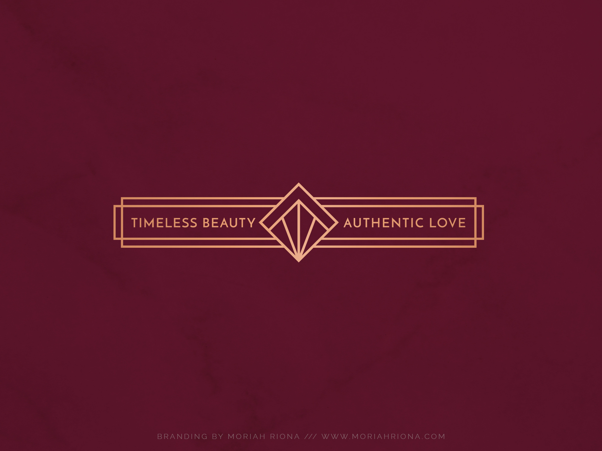 Tagline Design by Moriah Riona for Wedding Photographer, Stefani Ciotti. Art Deco inspired with a burgundy and copper color palette. Graphic Design and Branding for photographers and creative bossladies.