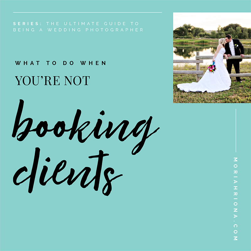 Not booking as many clients as you'd like? Not booking at all?? Let's fix that asap — click through to learn what you need to do to book your ideal client for your wedding photography or creative business. Branding and marketing strategy and tips for women in business. #marketing #marketingstrategy #marketingtips #branding #idealclient #weddingphotographer #weddingpro #photobiz #biztips