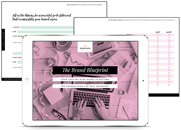 Grab your free 20-page guide to setting the epic foundation for your brand: The Brand Blueprint by Moriah Riona. Free download workbook to help you build your successful photography business or coaching brand. #branding #marketing #download #freebie #lifecoach #healthcoach #photographytips