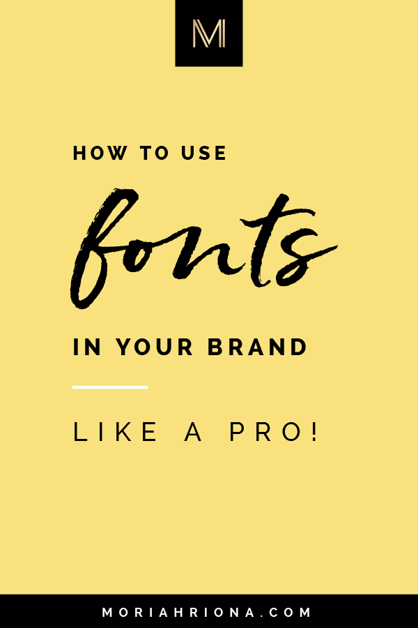 Brand Identity Design: How To Use Fonts In Your Brand | Wondering how to pick the best fonts for your brand? Click through for typography tips to look like a pro graphic designer. #branding #graphicdesign #typography #fonts