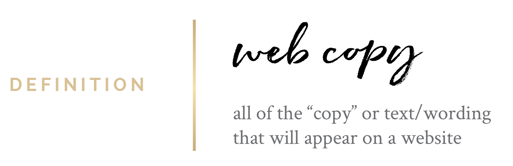Definition: Web Copy | Branding and marketing terms from brand designer Moriah Riona