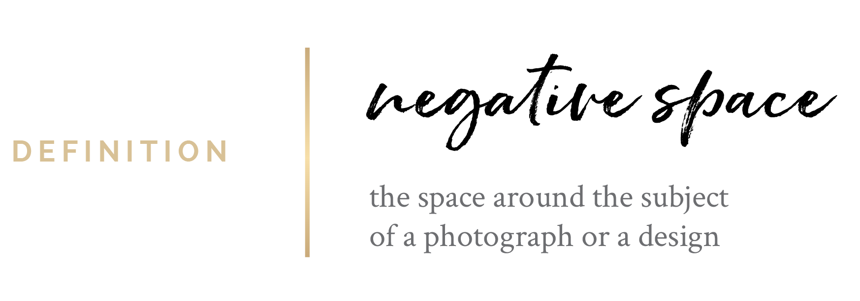 Definition: Negative Space | Branding and marketing terms from brand designer Moriah Riona