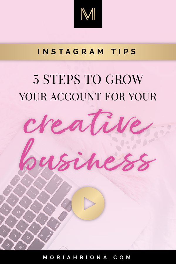 Instagram Tips: 5 Steps To Grow Your Account for Your Business | Ready for more followers and more engagement? This video is for you! Click through to learn how to grow your Instagram following, tips for the perfect bio, and creative ideas for social media marketing for your small business! #instagram #socialmedia #business #marketing
