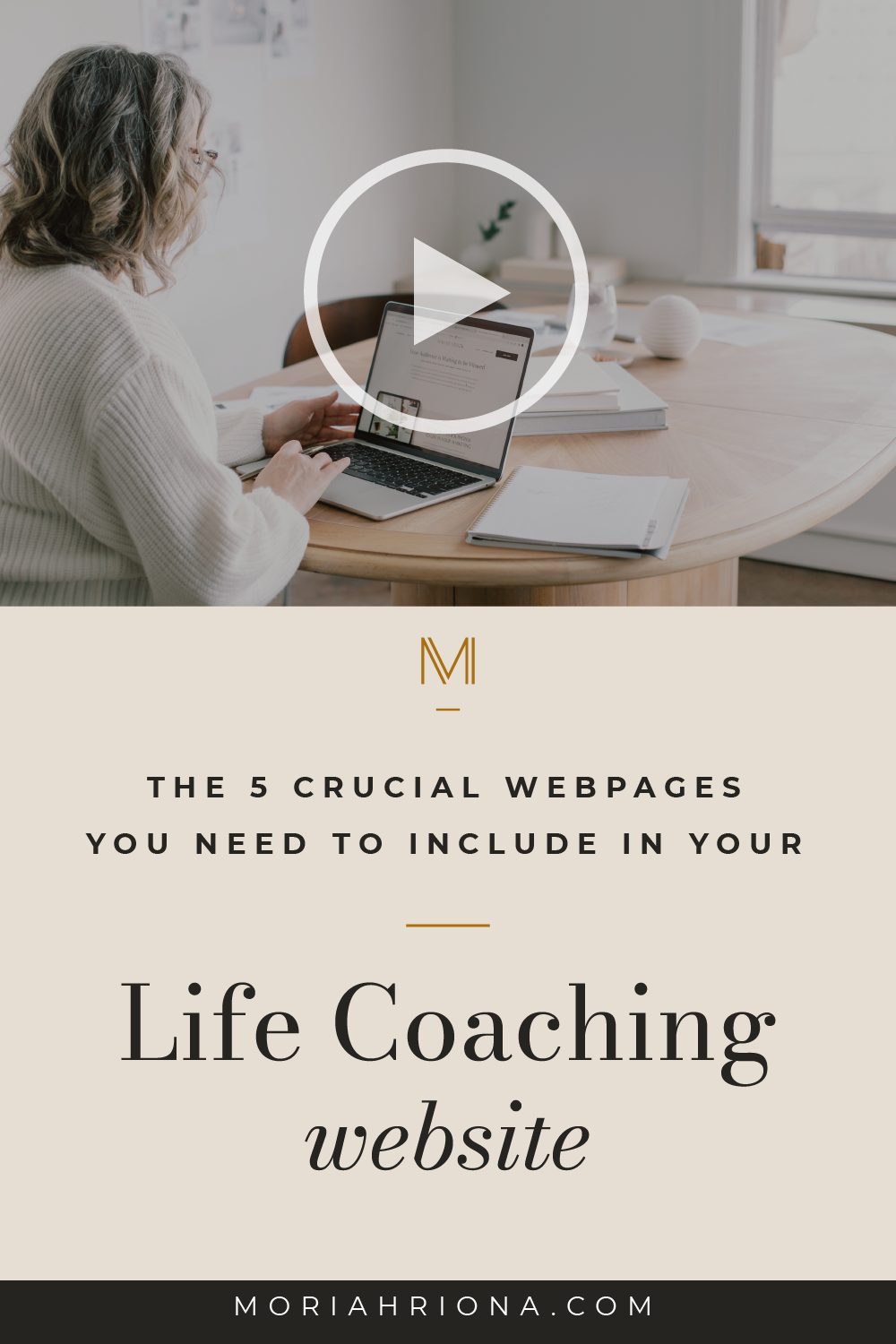 Want to know the 5 most crucial pages to include in your coaching website design? This blog post is for you! I’m sharing what goes into a spectacular life coach website—including my best tips for attracting more dream clients for your coaching business. #webdesign #luxurybranding #lifecoach #consulting