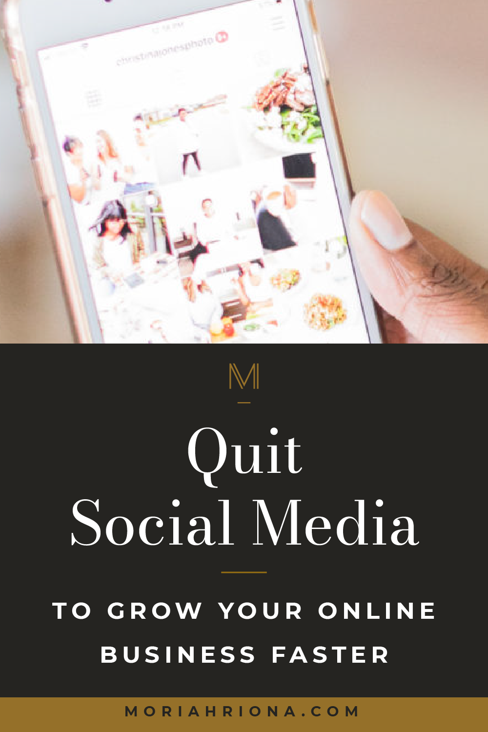 Do you wish you could quit social media once and for all, but you’re worried about how to grow your online business? Then this blog post is for you! I’m sharing a peek at my life after quitting social media and my EXACT strategy for growing my business without it—so you can finally give up social media, too. #luxurybrand #lifecoach #lifecoaching #marketingtips